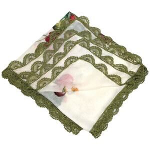 Tulbent Scarf Handmade Crochet Detailing NWOT